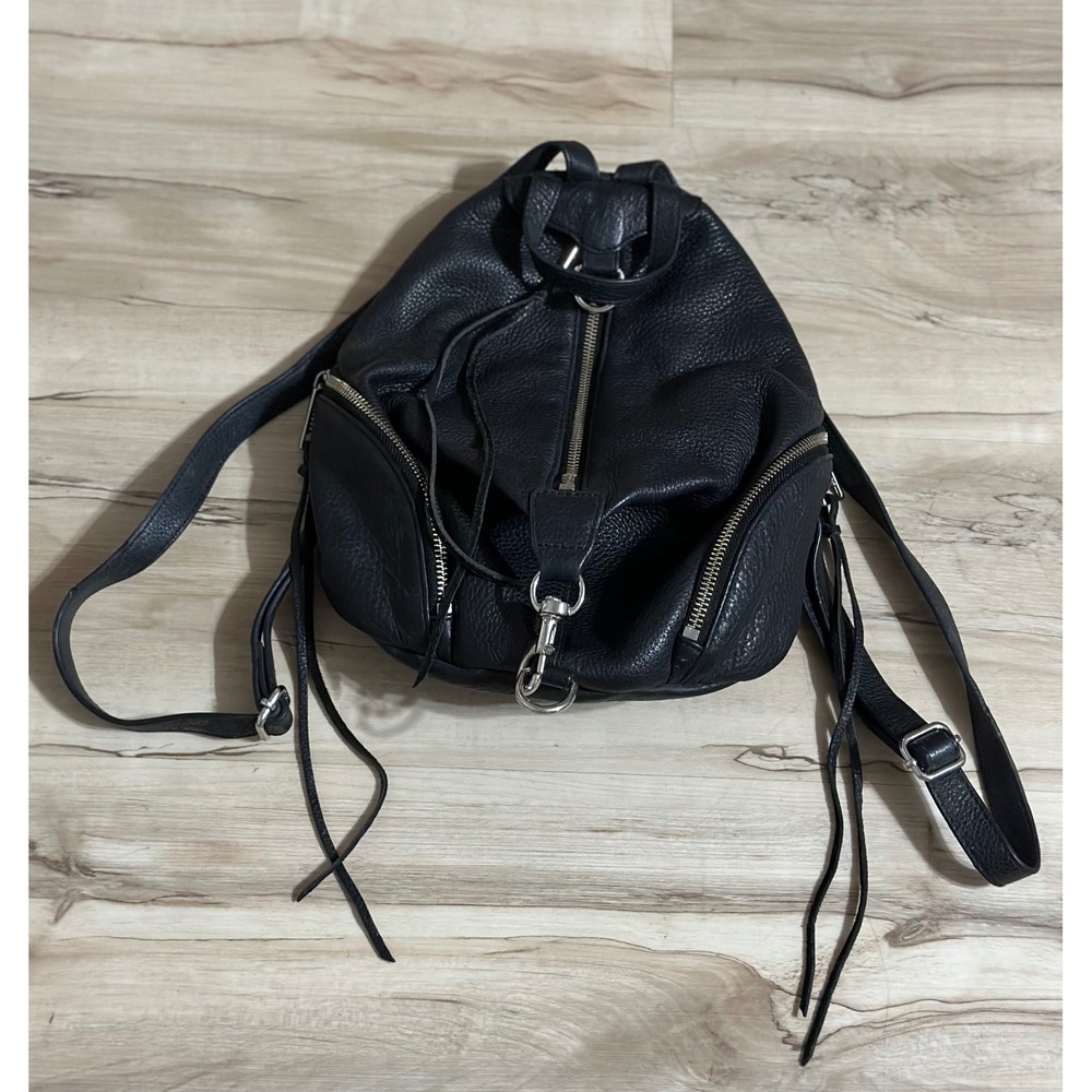 Rebecca Minkoff Convertible Mini Julian Leather Backpack Black